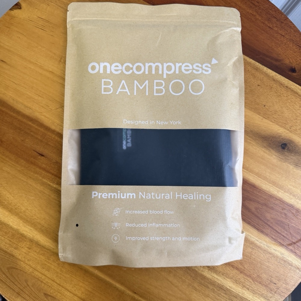 One Compress Premium Bamboo Black Knee Sleeve Size 4XL New Sealed Compression